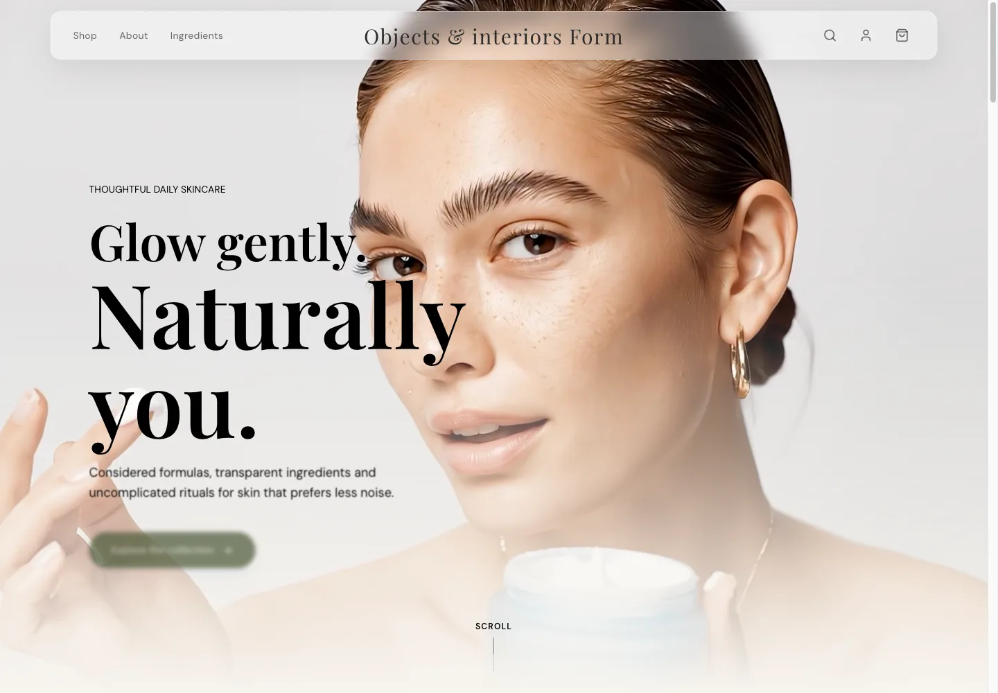 Skincare collection — Website preview