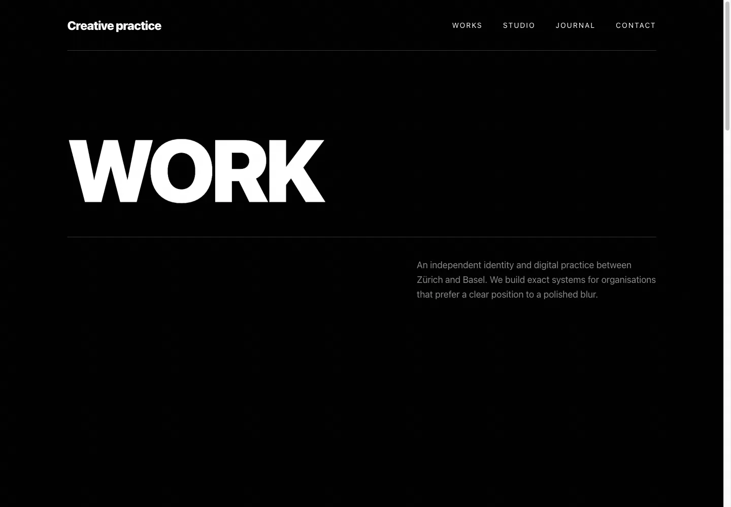 Creative practice — Website preview